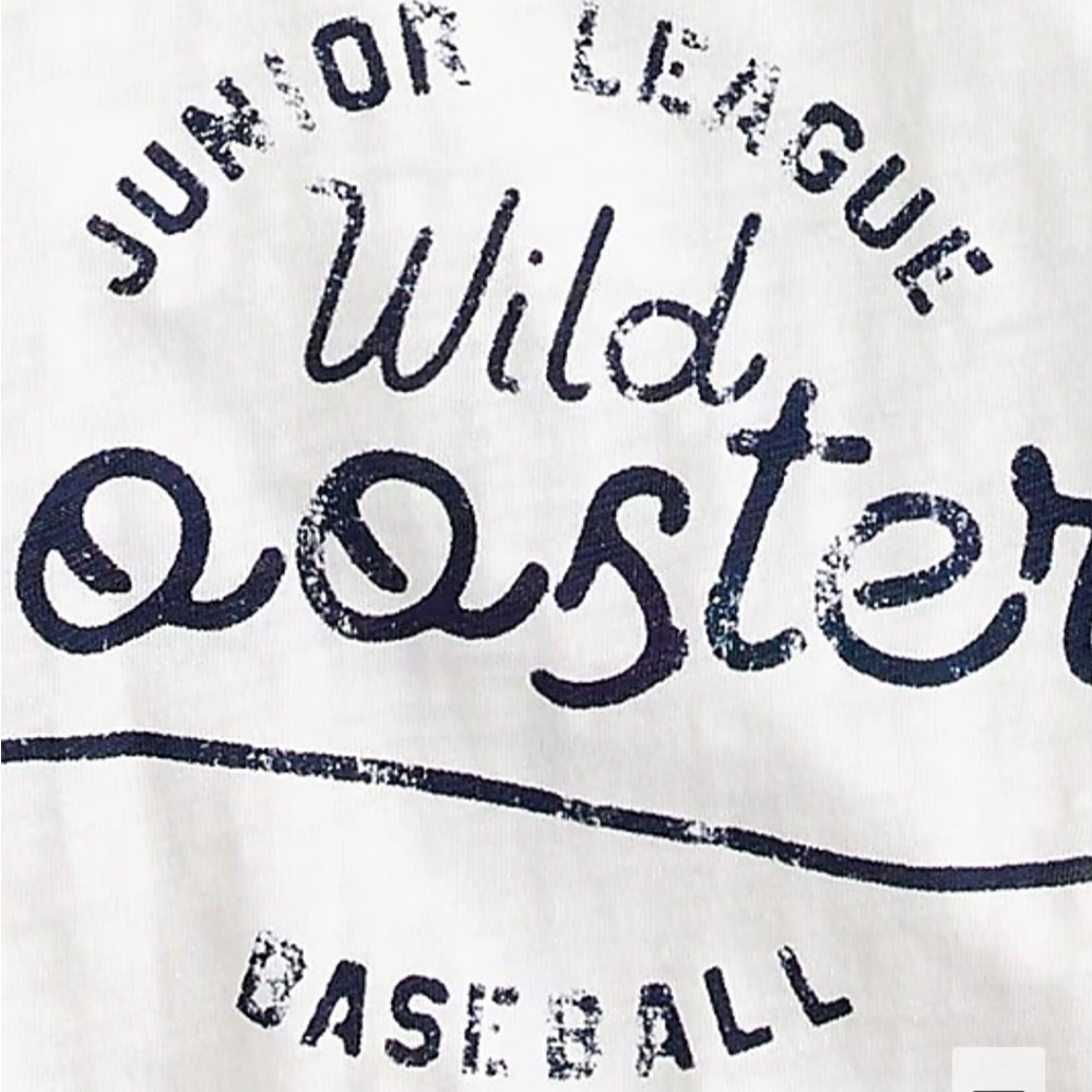 J. Crew Kids' raglan-sleeve baseball T-shirt NEW size medium 8-9 - Picture 3 of 13